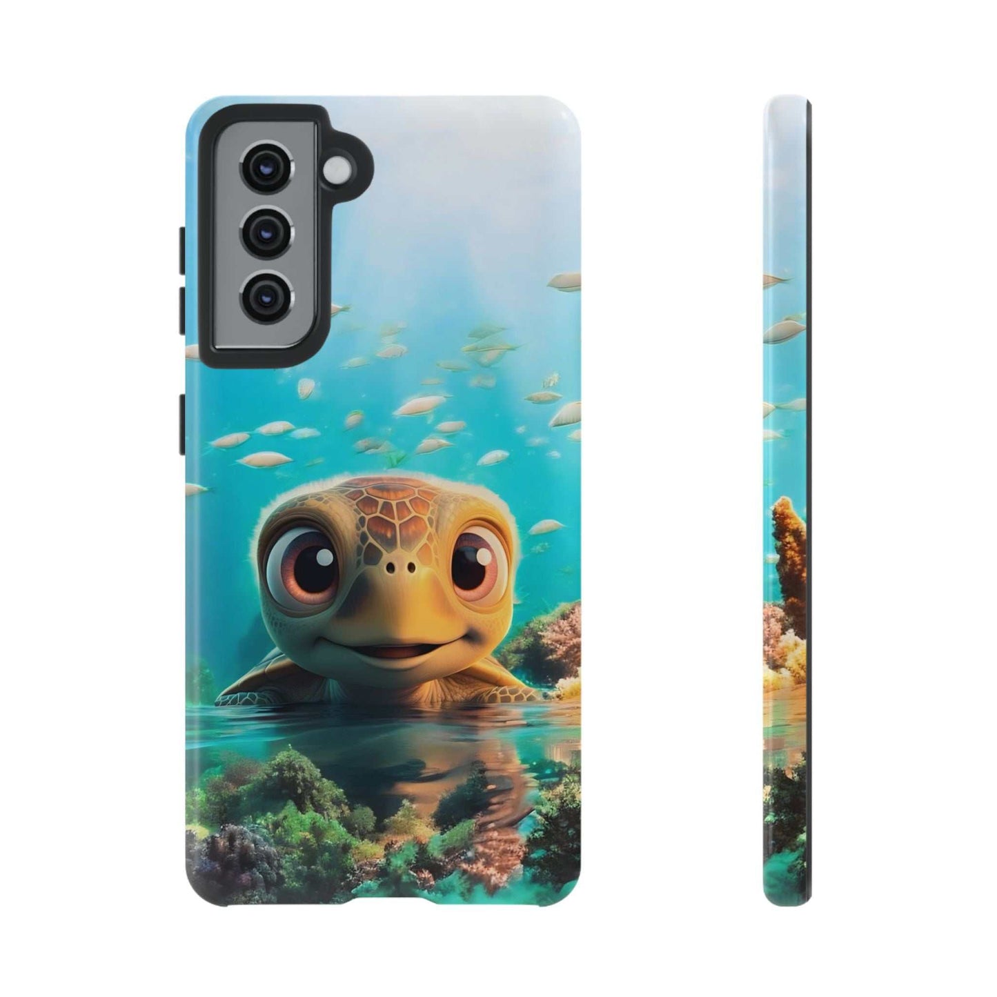 Cute Sea Turtle Samsung Phone Case designed by Littlebitz