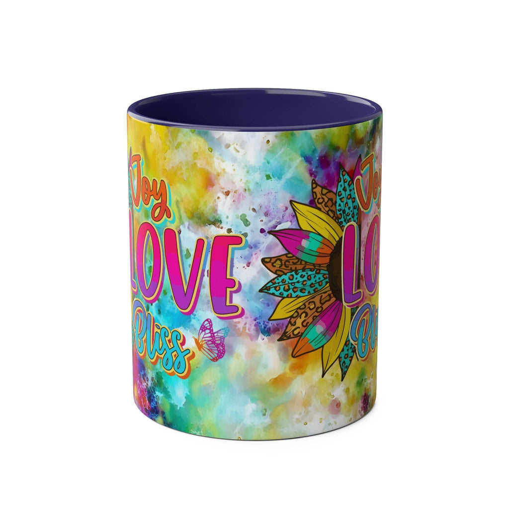 LGBTQ+ Pride Mug with vibrant rainbow design and glossy finish.
