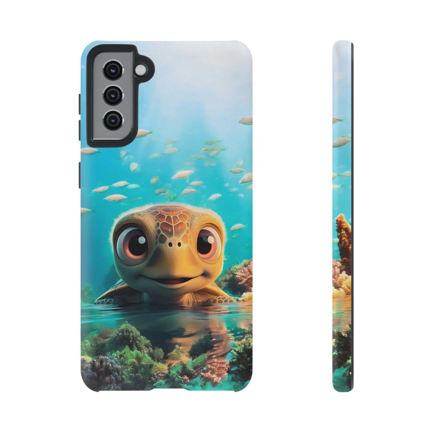 Cute Sea Turtle Samsung Phone Case designed by Littlebitz