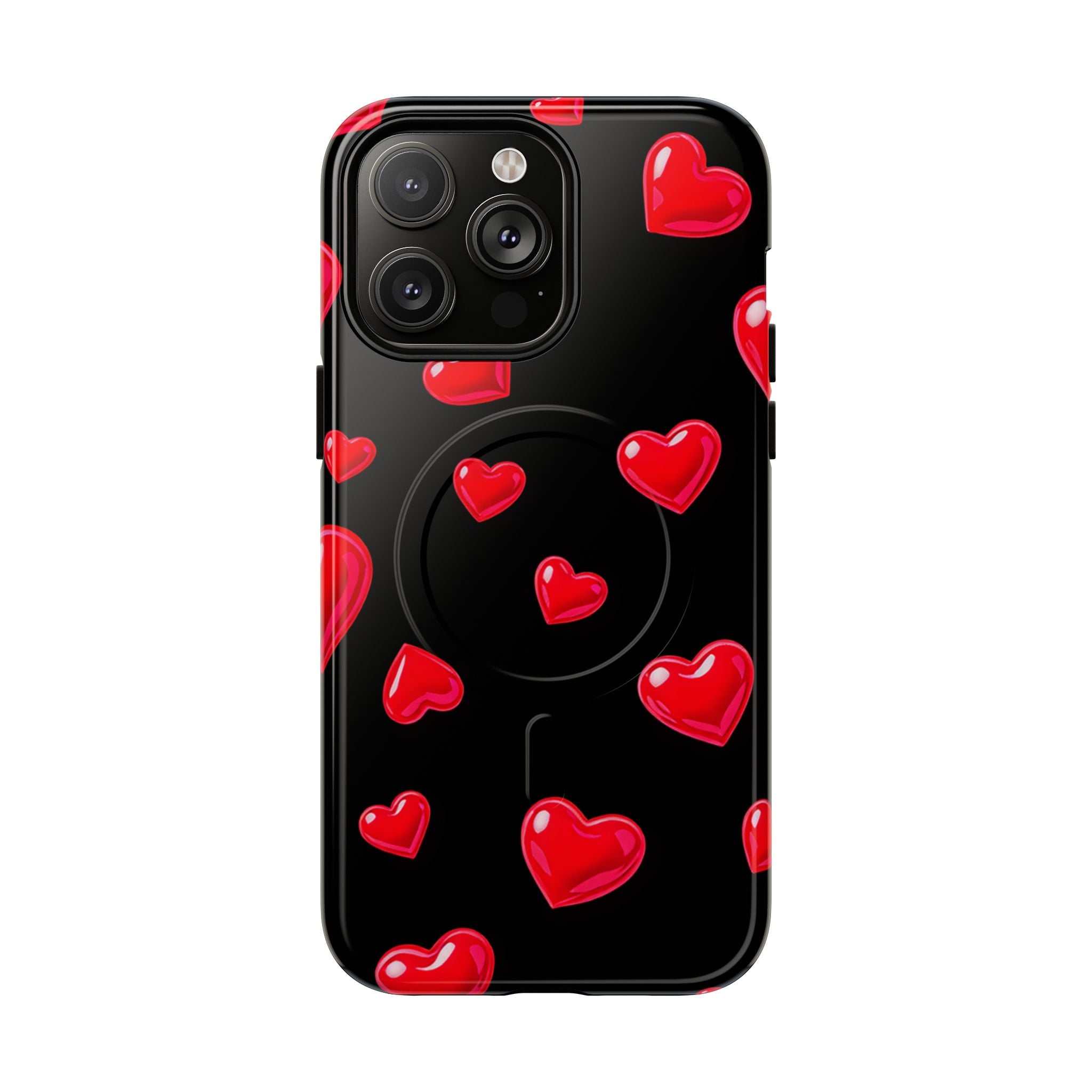 Black Hearts iPhone Magsafe Phone Case