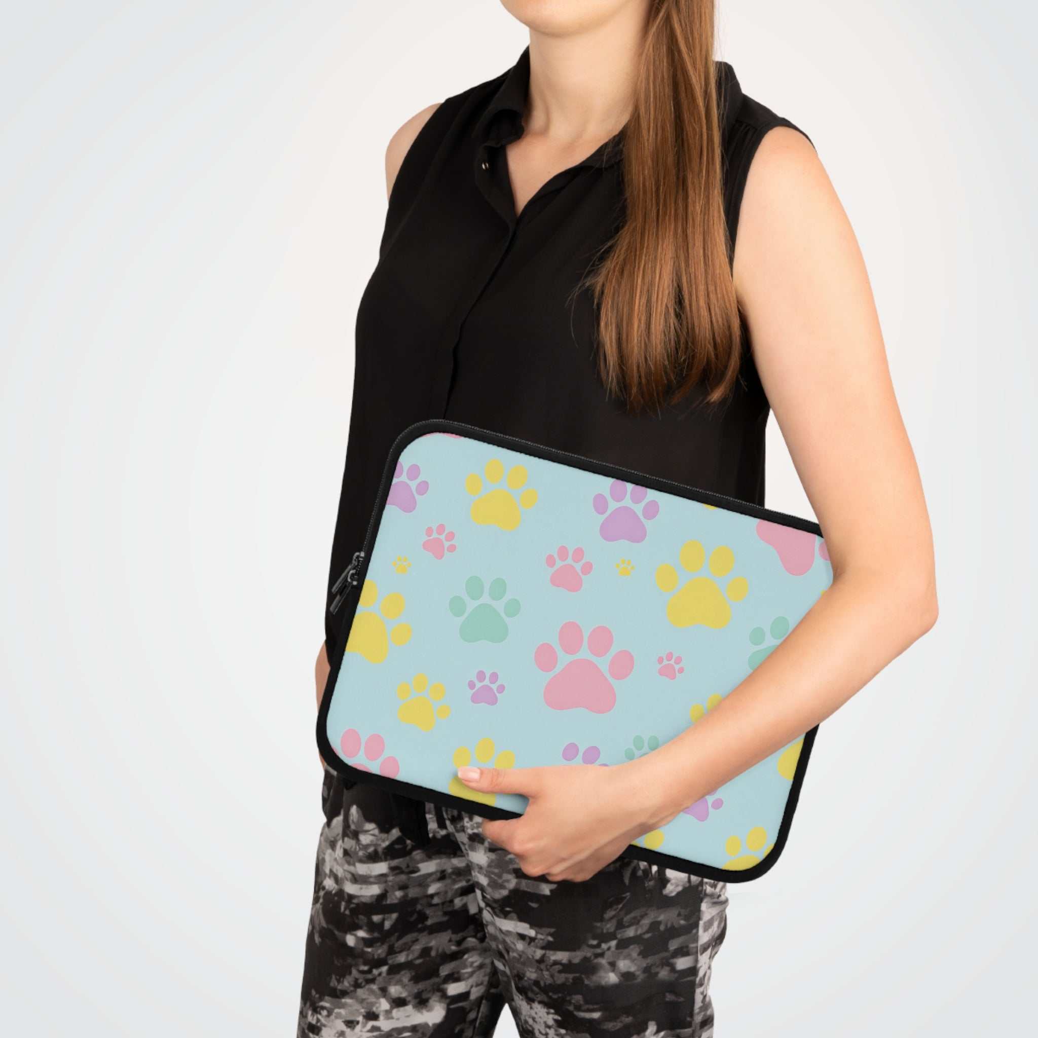 Pastel Doggy Paw Laptop Sleeve