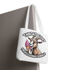 Professional Gobbler Funny Tote Bag with cheeky design, durable spun polyester and multiple handle color options