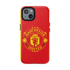 Manchester United MagSafe iPhone case with red design and club crest, dual-layer protection and MagSafe compatibility