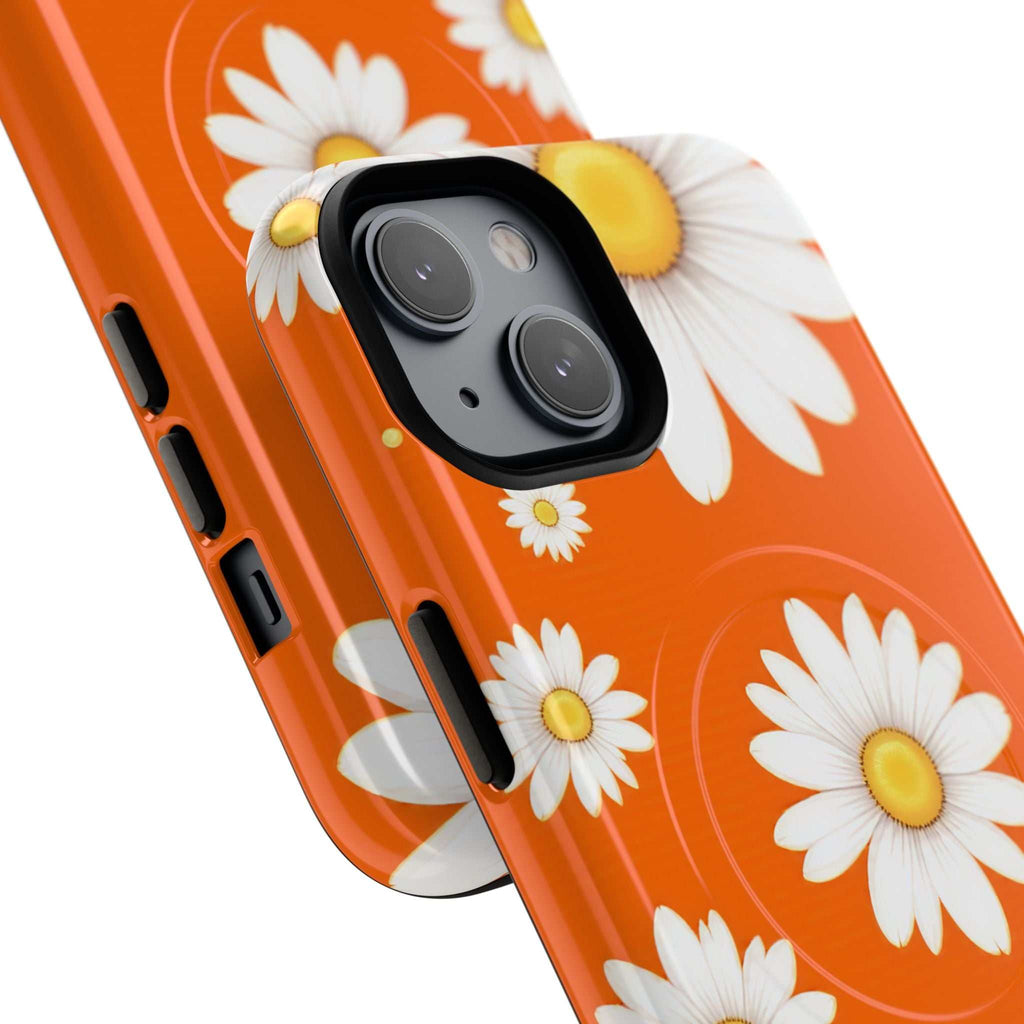 Orange Daisy Design iPhone Magsafe Phone Case