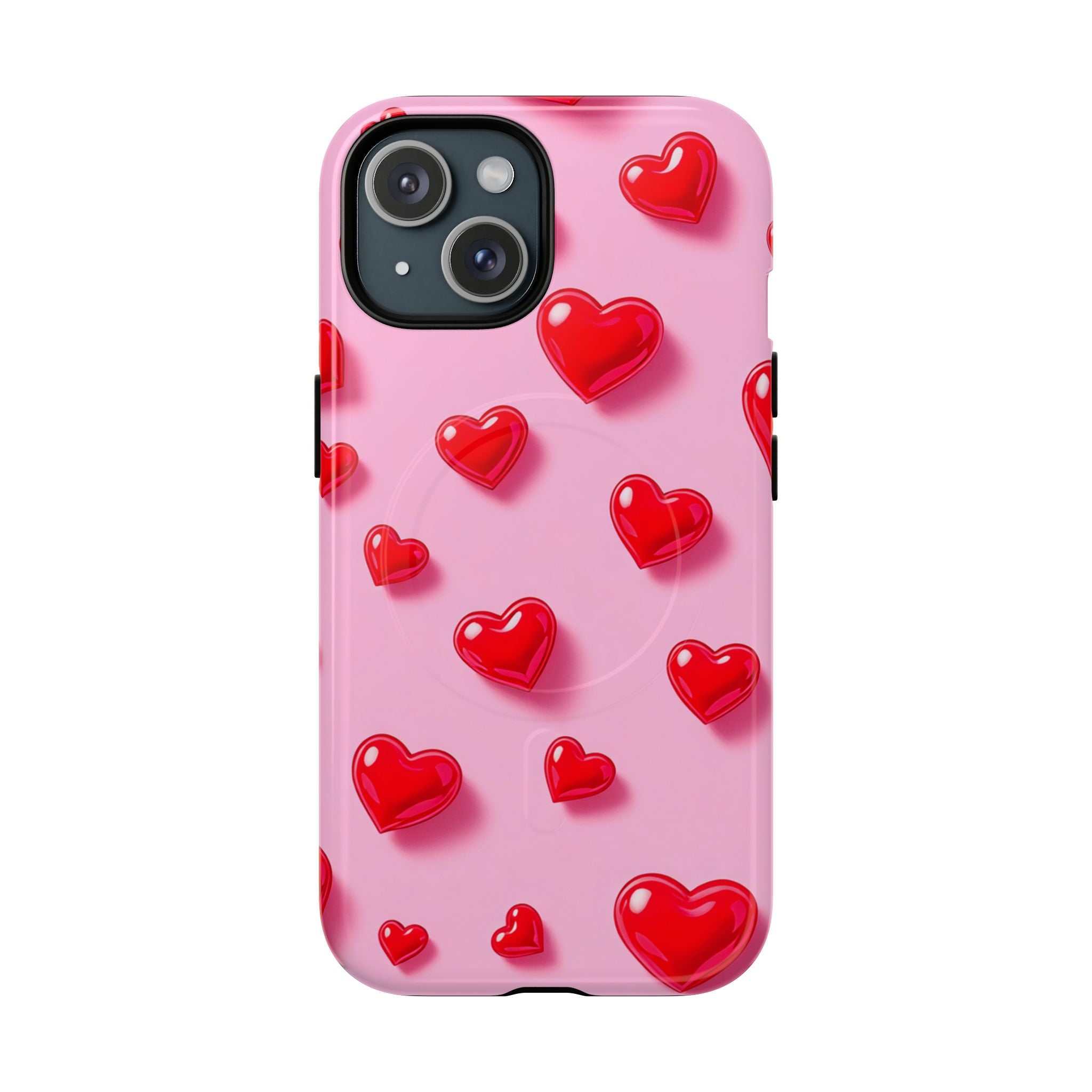Pink Hearts iPhone Magsafe Phone Case
