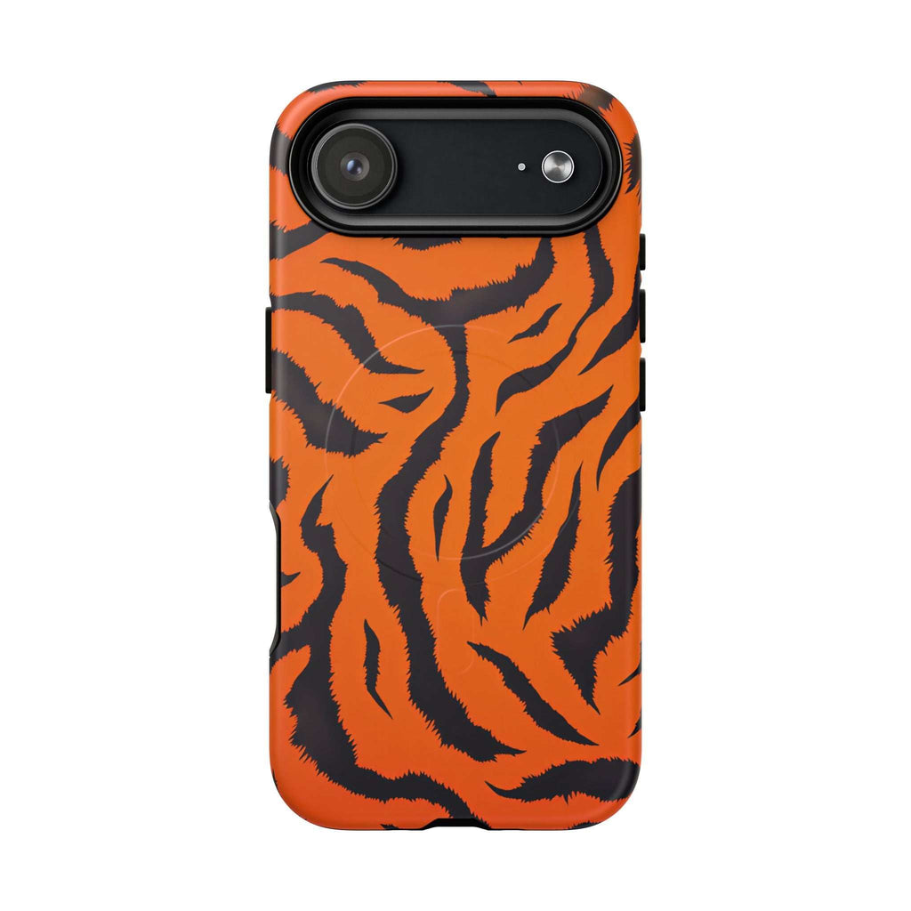 Orange Tiger Print iPhone Magsafe Phone Case