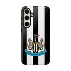 Newcastle United Samsung phone case with black and white colors and magnetic wireless charging compatibility