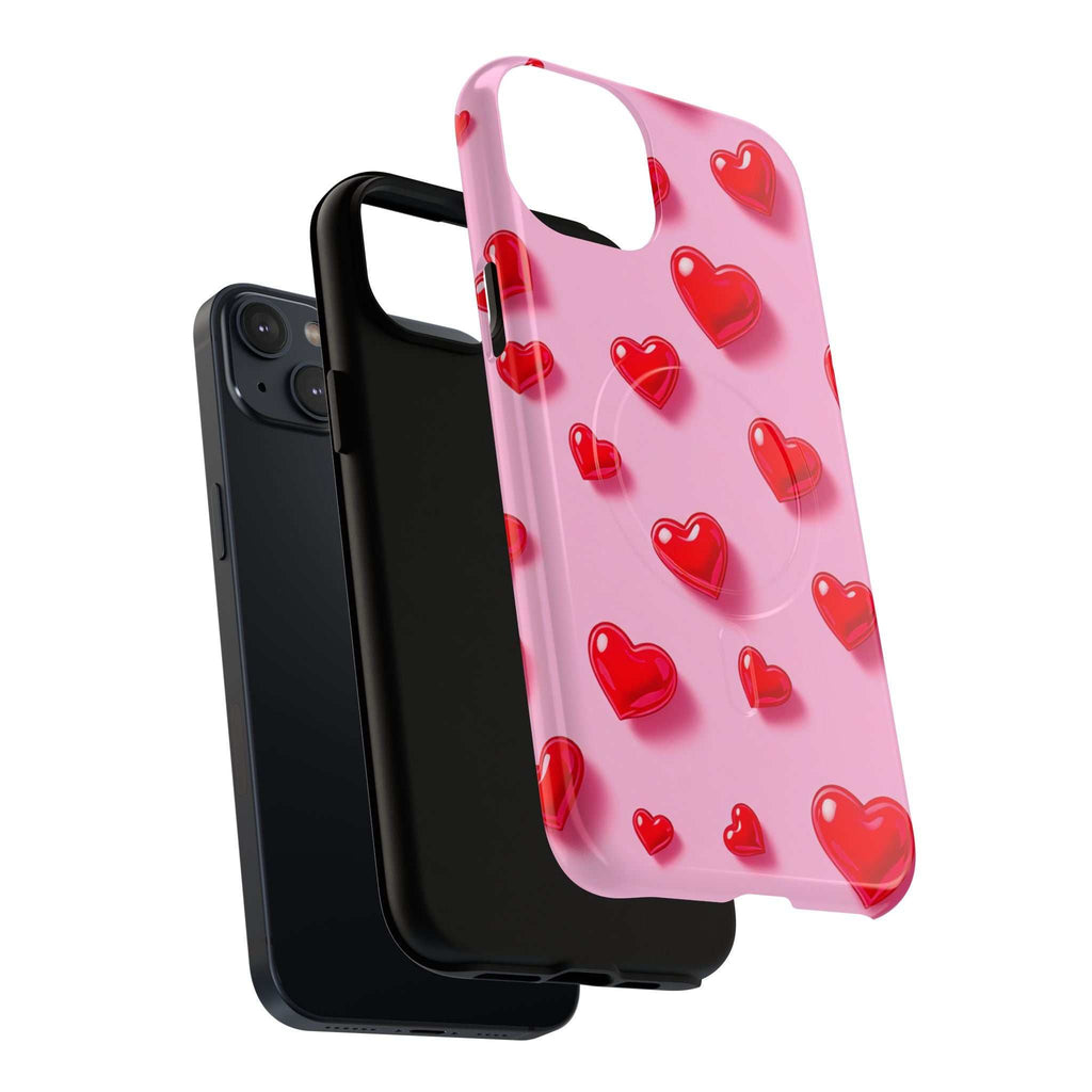 Pink Hearts iPhone Magsafe Phone Case