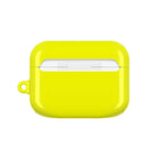 Yellow AirPods Pro protective hard shell case with glossy finish and wireless charging compatibility