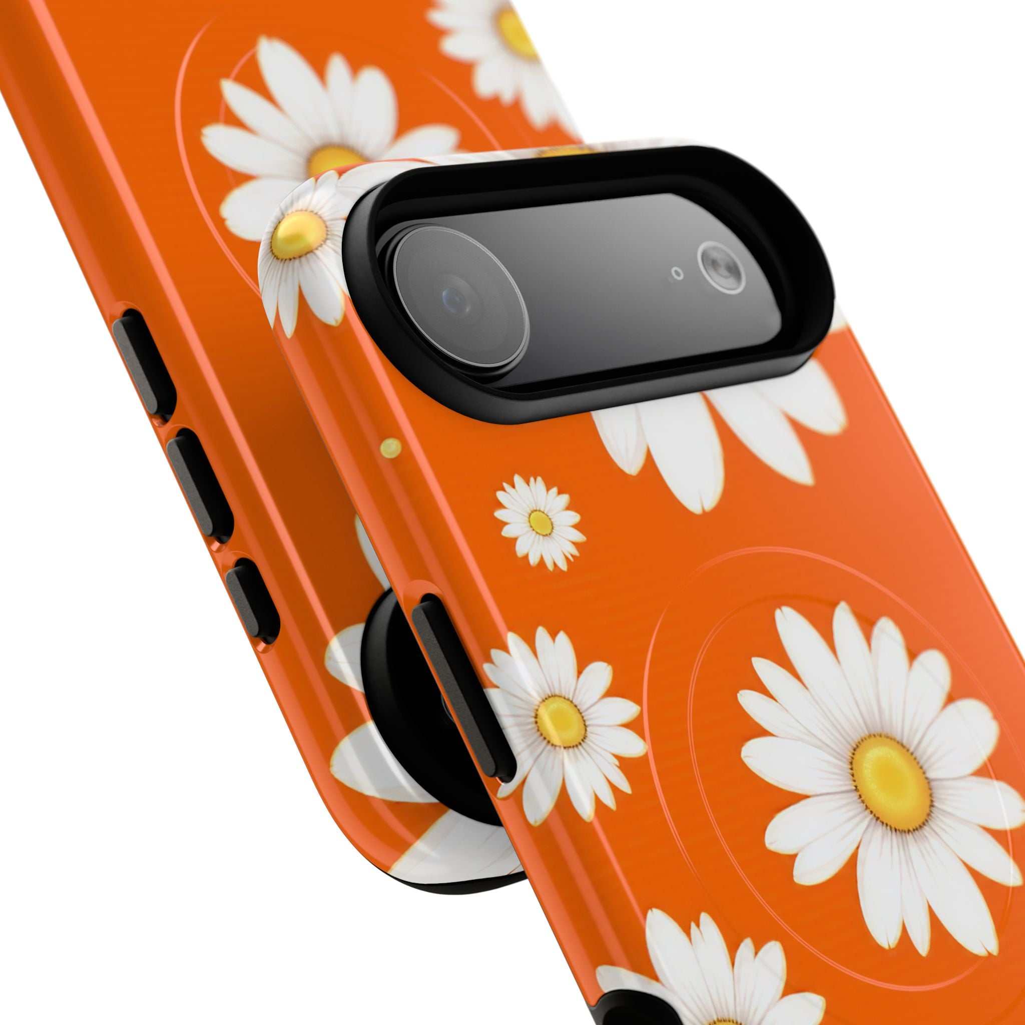 Orange Daisy Design iPhone Magsafe Phone Case