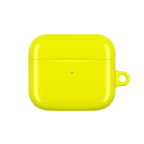 Yellow AirPods/Pro protective case with glossy finish and durable hard shell design