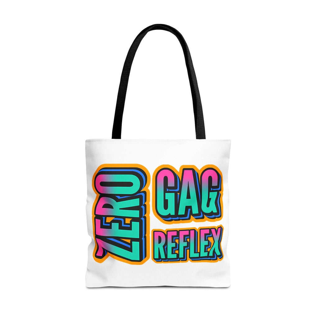 Zero Gag Reflex Tote Bag with cheeky design, durable spun polyester, multiple sizes and handle colors