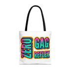 Zero Gag Reflex Tote Bag with cheeky design, durable spun polyester, multiple sizes and handle colors