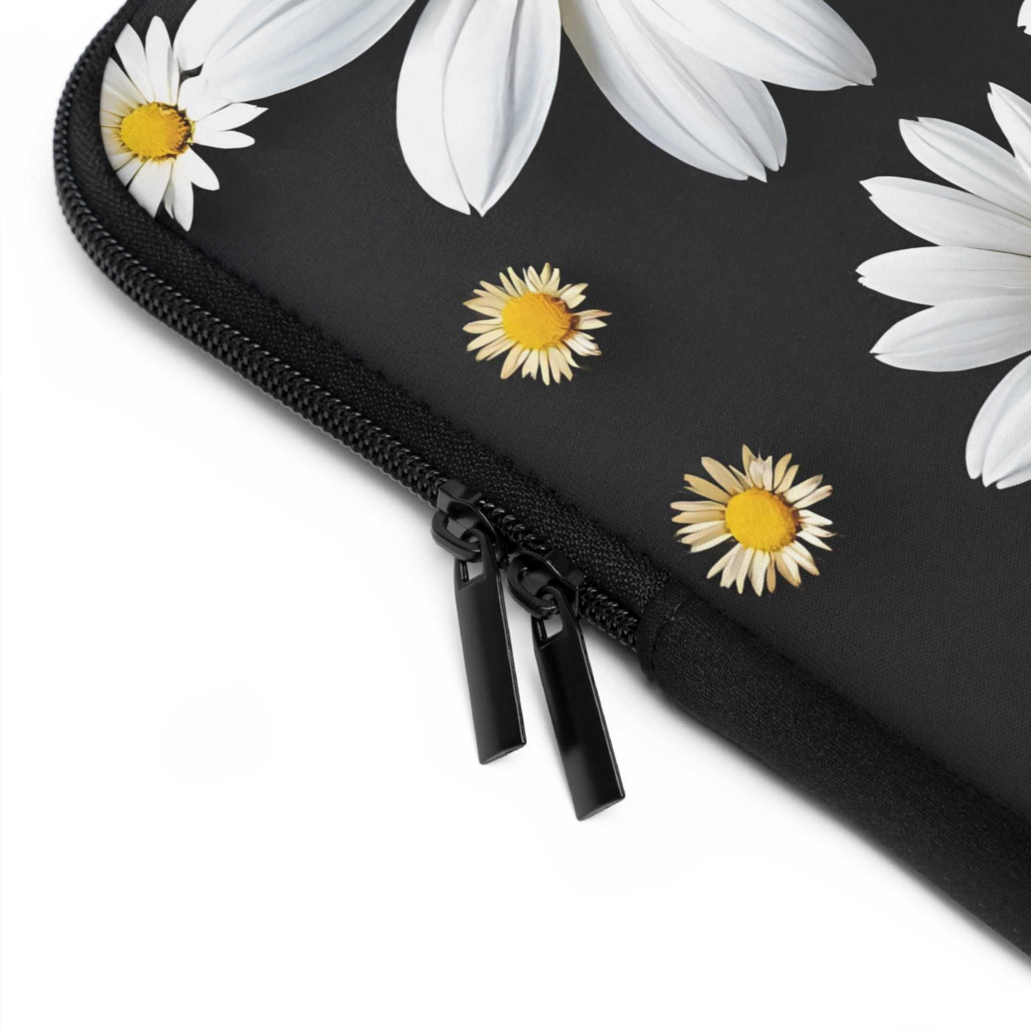 Black Daisy Laptop Sleeve