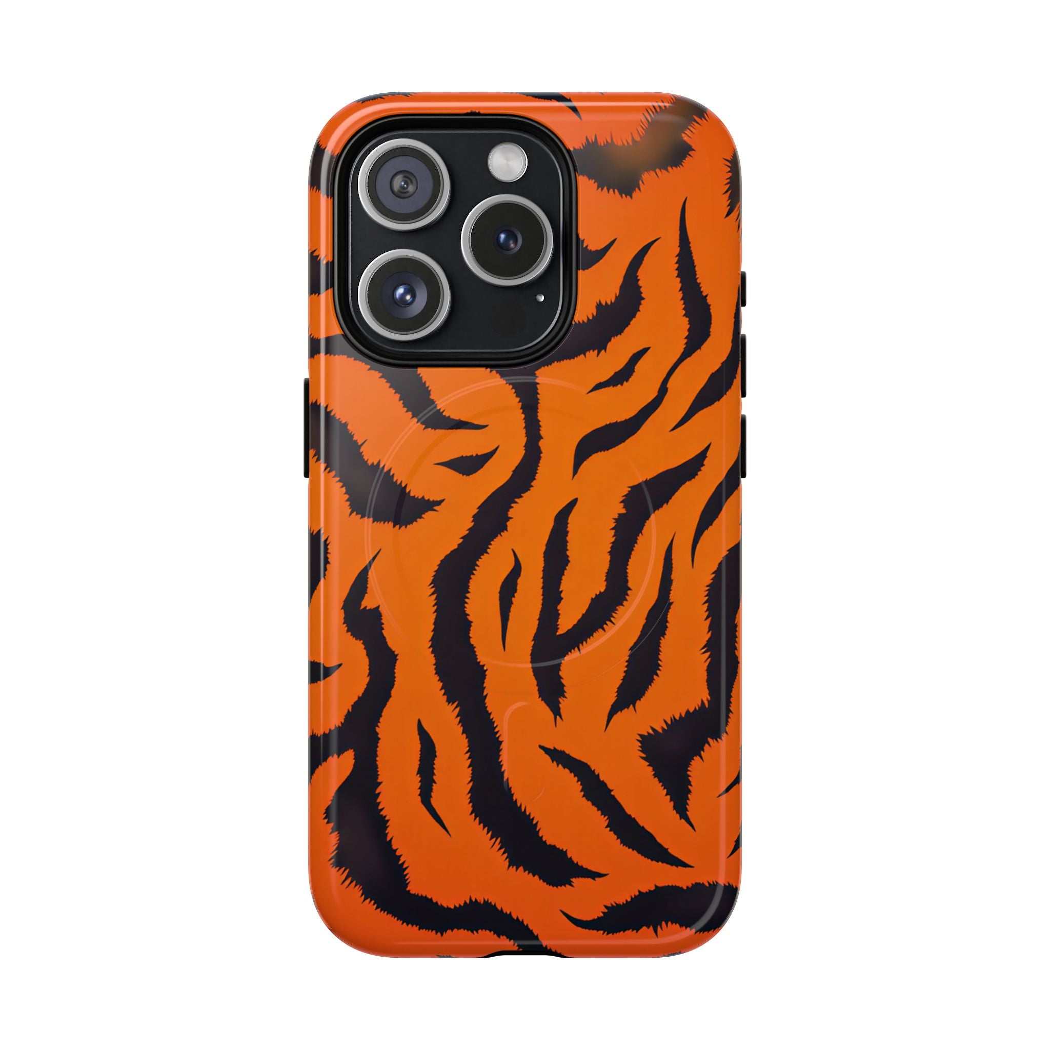 Orange Tiger Print iPhone Magsafe Phone Case