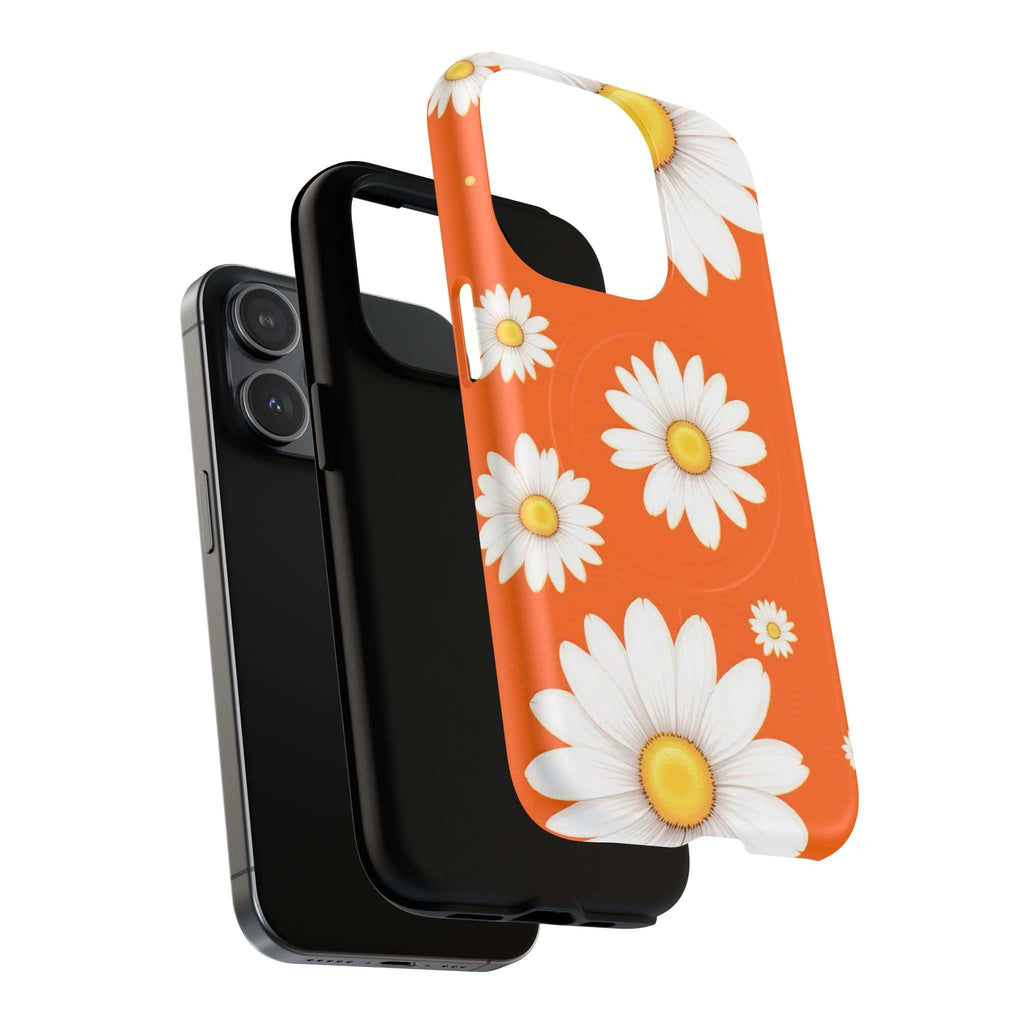 Orange Daisy Design iPhone Magsafe Phone Case