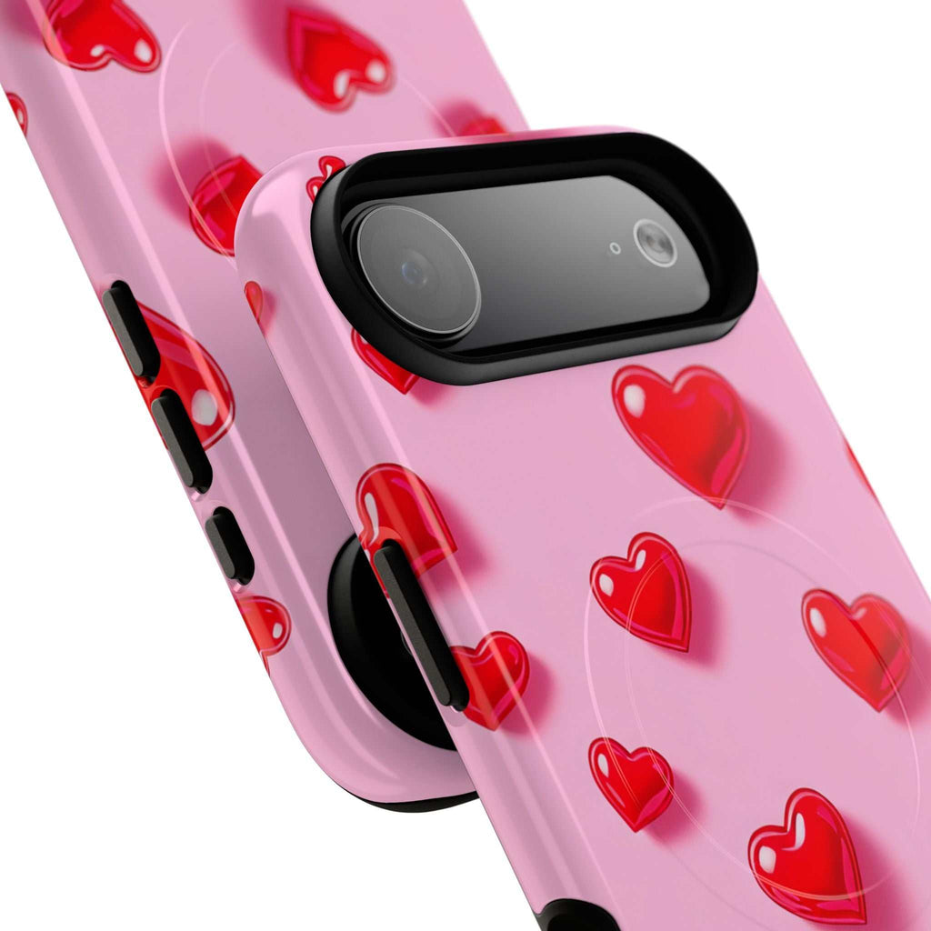 Pink Hearts iPhone Magsafe Phone Case