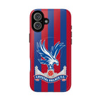 Crystal Palace MagSafe iPhone case with red and blue stripes and club crest, dual layer protective design