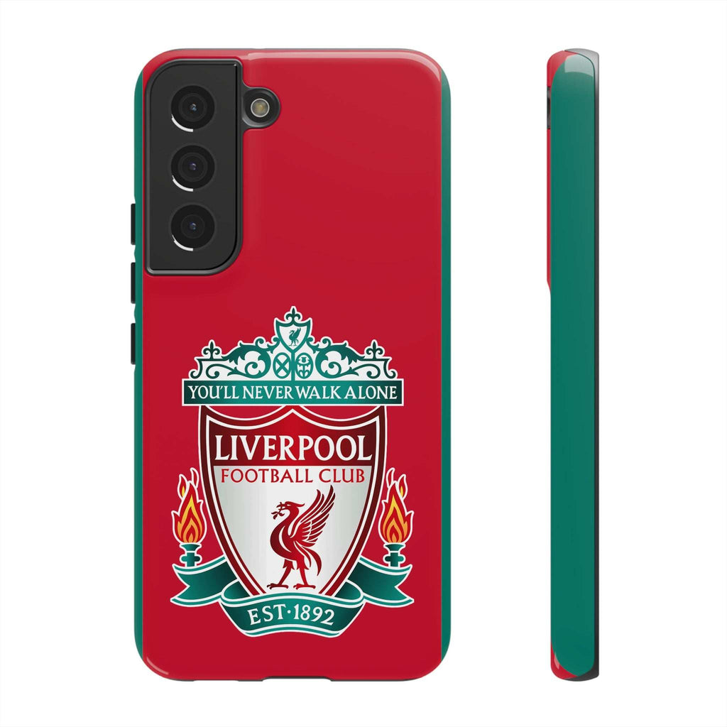 Liverpool FC Magnetic red shockproof Samsung Galaxy case with dual-layer protection and wireless charging compatibility