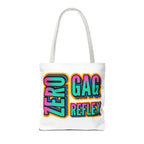 Zero Gag Reflex Tote Bag with cheeky design, durable spun polyester, and multiple handle color options
