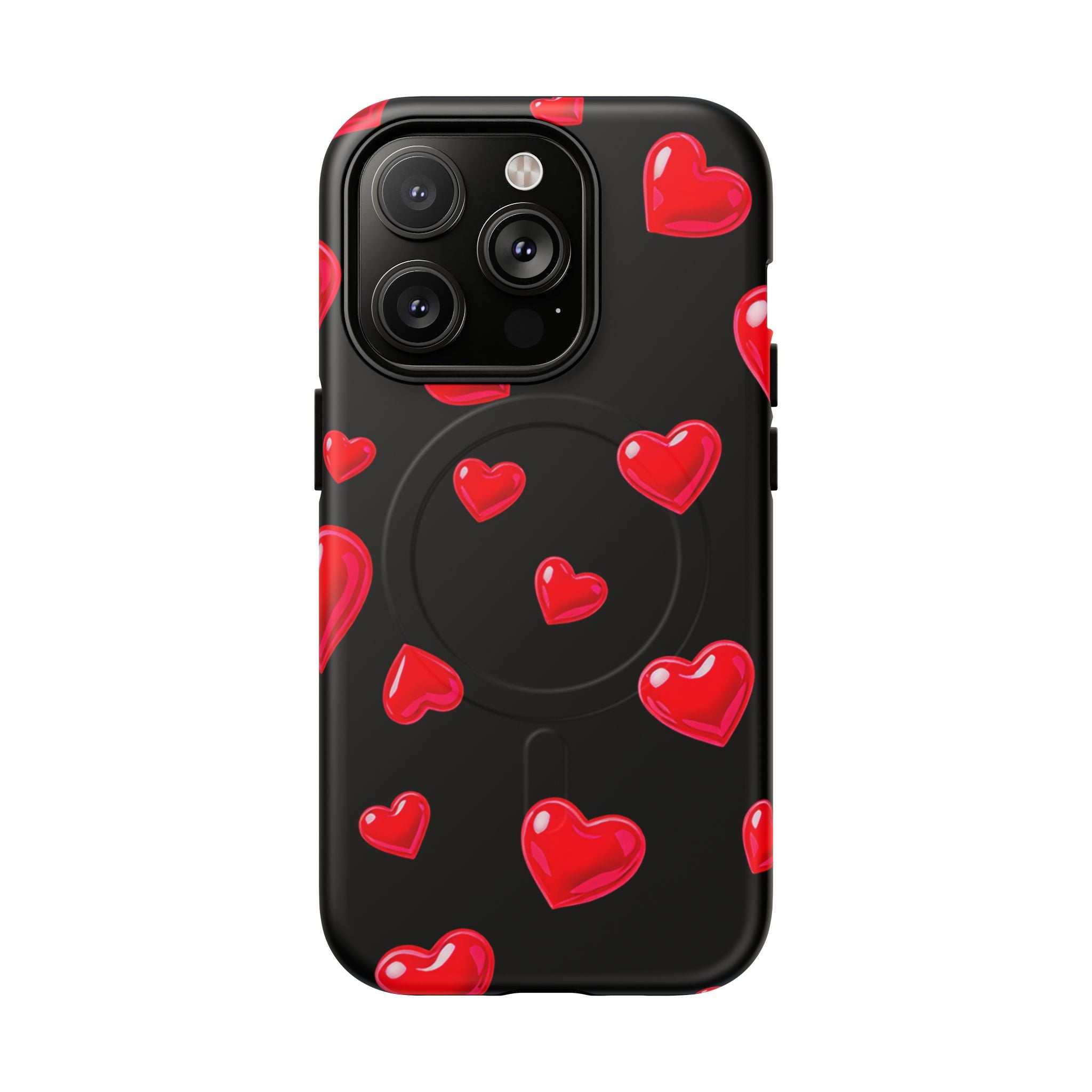 Black Hearts iPhone Magsafe Phone Case