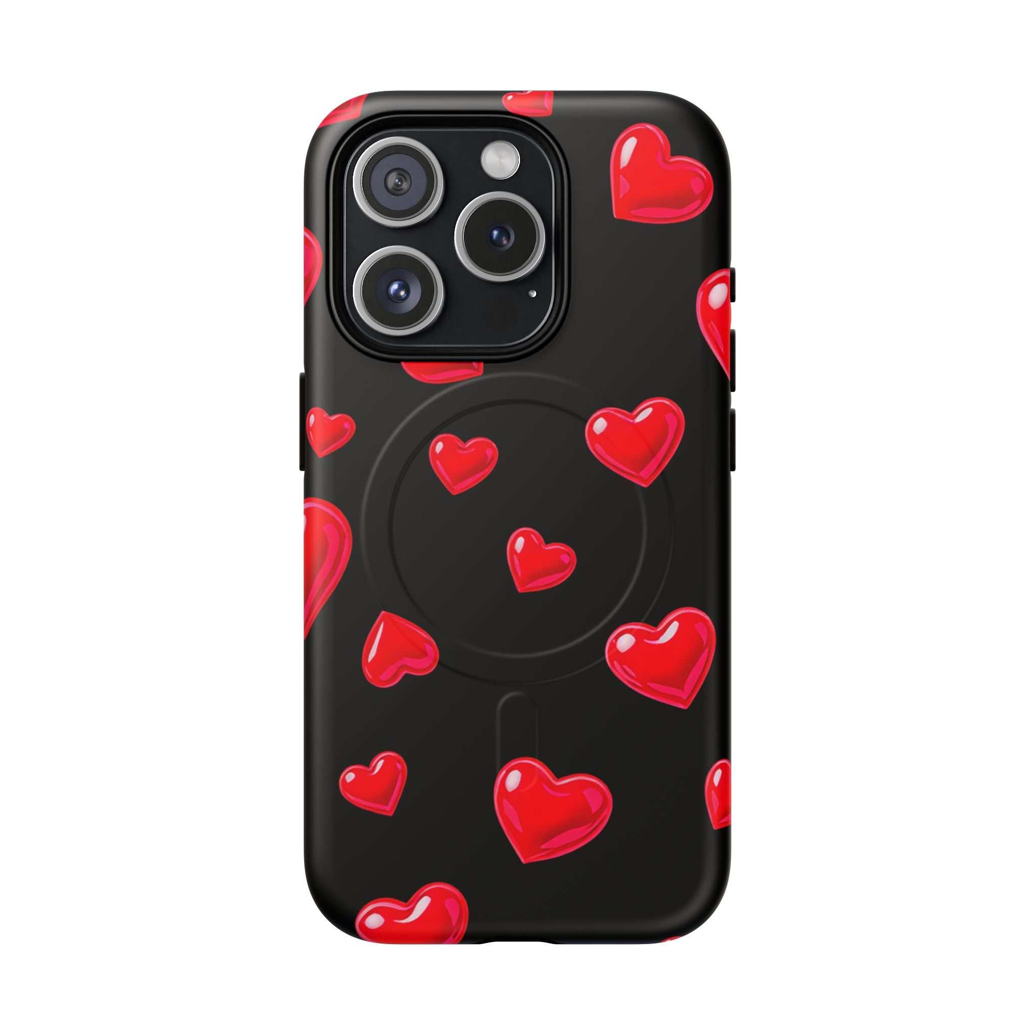 Black Hearts iPhone Magsafe Phone Case