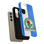 Blackburn Rovers Magnetic Samsung phone case with blue and white team colors and dual layer protection