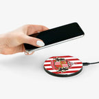 Sunderland FC wireless charger with 10W fast charging, aluminium casing, and club crest design