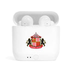 Sunderland Fc wireless earbuds with charging case and fan-inspired club crest design