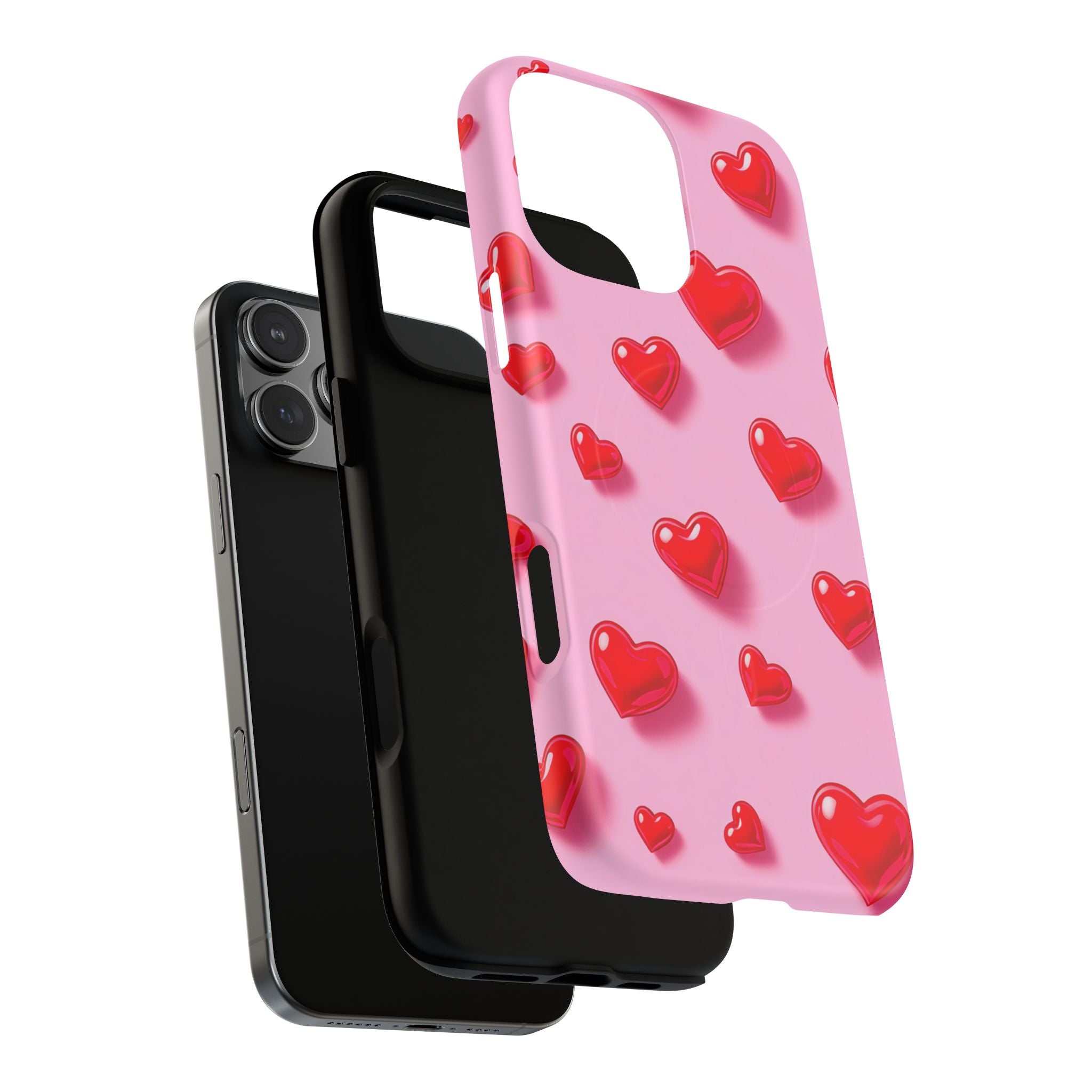 Pink Hearts iPhone Magsafe Phone Case