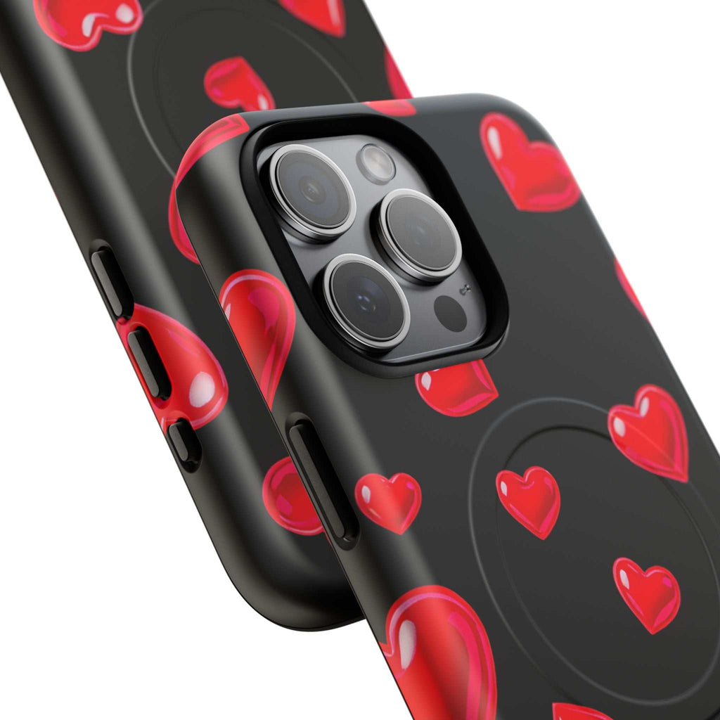 Black Hearts iPhone Magsafe Phone Case