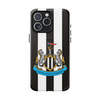 Newcastle United MagSafe iPhone Case with black and white stripes and club crest, dual layer protection and MagSafe compatibility