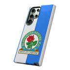 Blackburn Rovers magnetic Samsung phone case with blue and white colors and durable dual-layer protection
