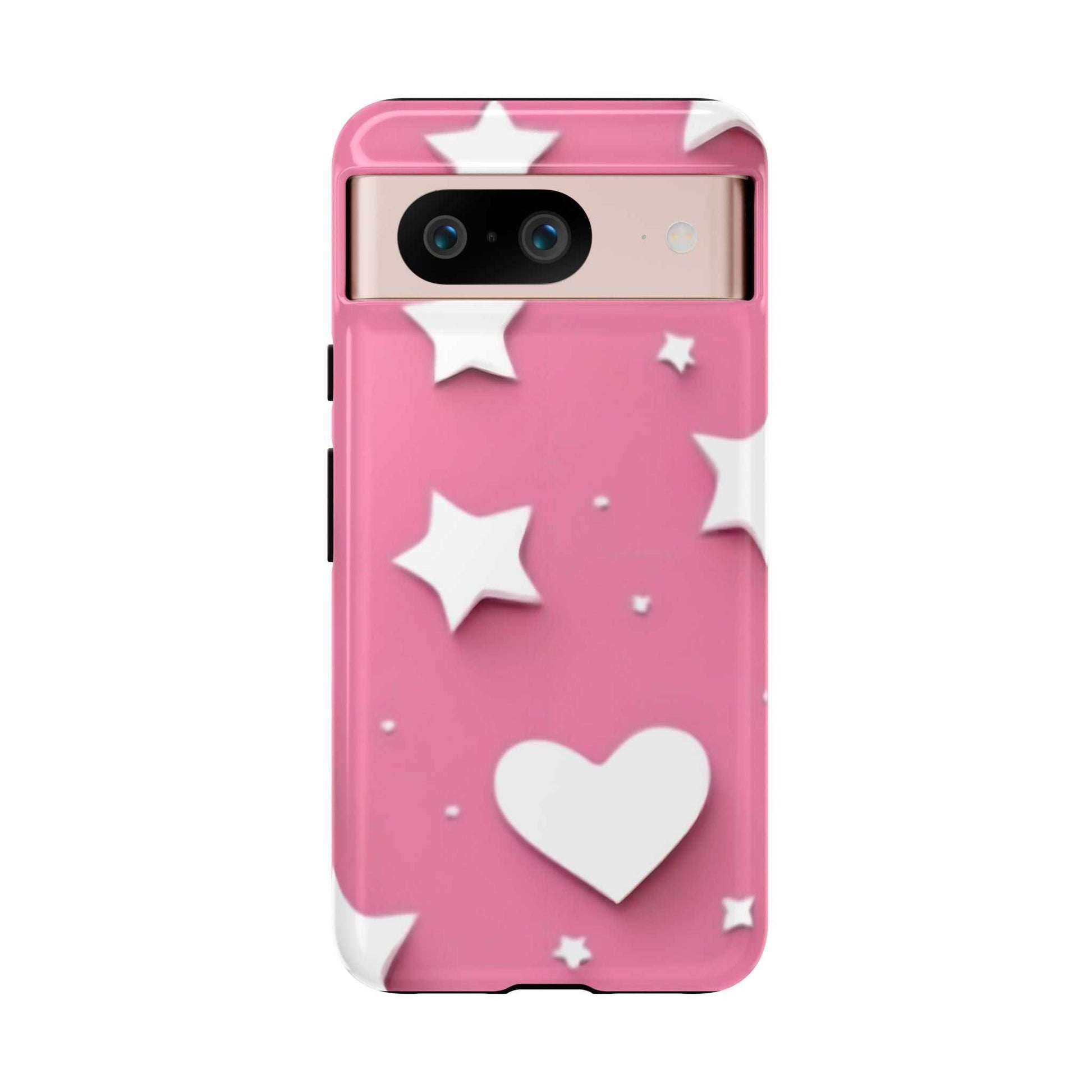 cute Hearts and stars Google Pixel Phone Case Designed By Littlebitz 