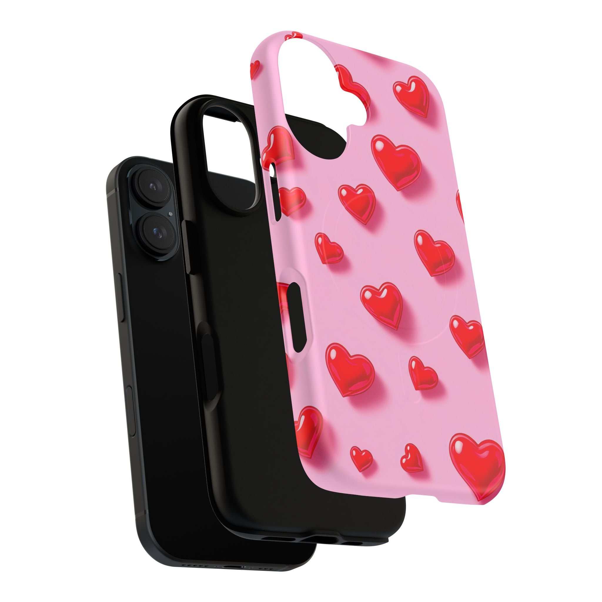 Pink Hearts iPhone Magsafe Phone Case