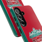 Liverpool FC Magnetic Samsung Galaxy case with shockproof dual-layer defense and wireless charging.