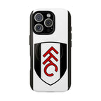 Fulham FC MagSafe iPhone case with black and white club colors and protective dual-layer design