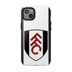 Fulham FC MagSafe iPhone case with black and white colors and club crest, dual-layer protective design