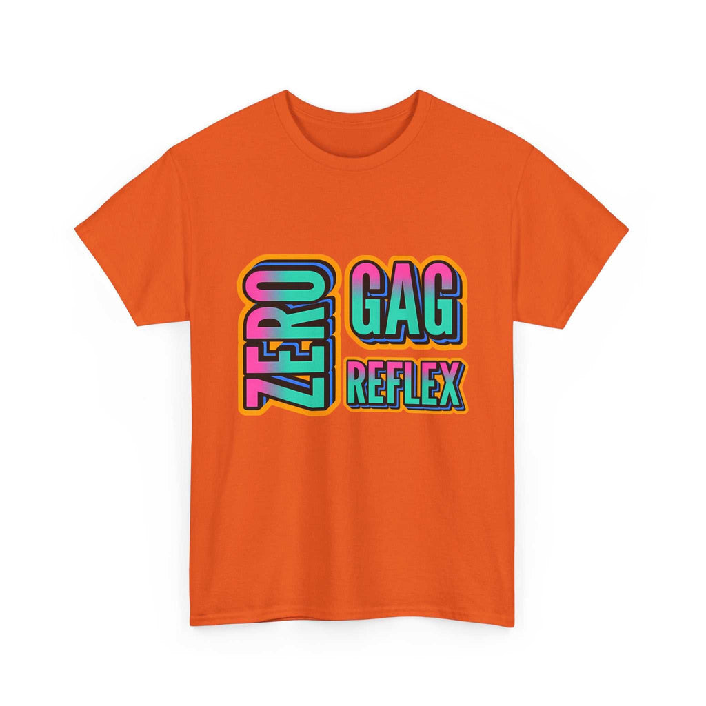 Zero Gag Reflex T-Shirt with bold graphic, 100% cotton, perfect for bold humor and party wear