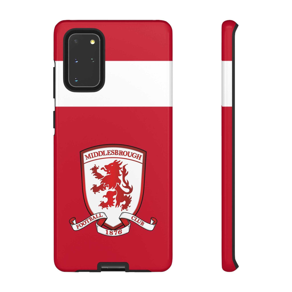 Middlesbrough Magnetic Samsung Case with red club colors and dual-layer protection for wireless charging
