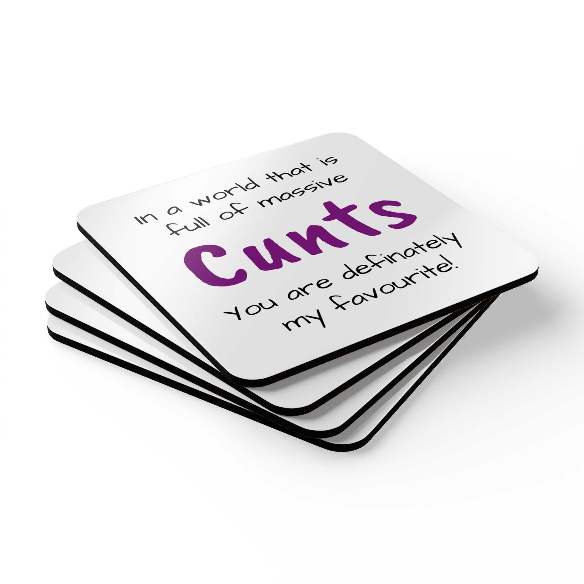 massive cunts coaster set designed by Littlebitz