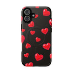 Black Hearts iPhone Magsafe Phone Case