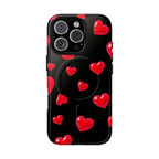 Black Hearts iPhone Magsafe Phone Case