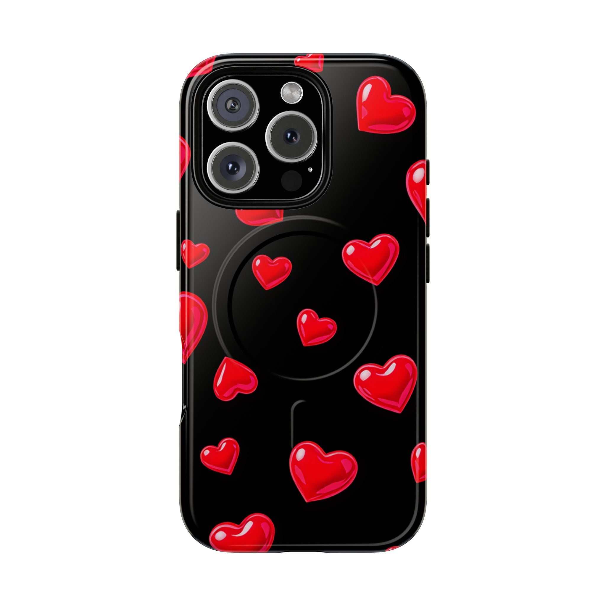 Black Hearts iPhone Magsafe Phone Case