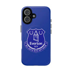 Everton Fc Magsafe iPhone Case in royal blue with club crest and dual layer protection