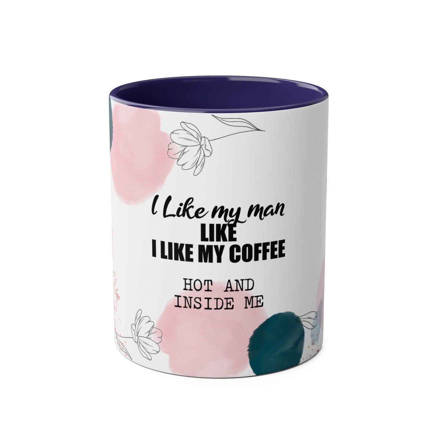 Cheeky Fun Valentines Mug with playful design and colorful interior.