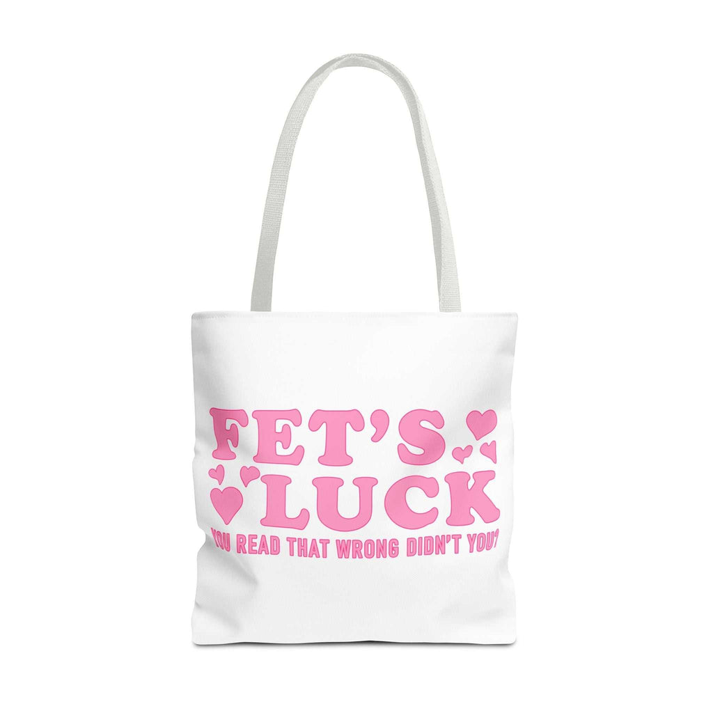 Pink Heart Tote Bag with fun cheeky design and durable spun polyester fabric