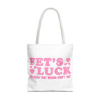 Pink Heart Tote Bag with fun cheeky design and durable spun polyester fabric