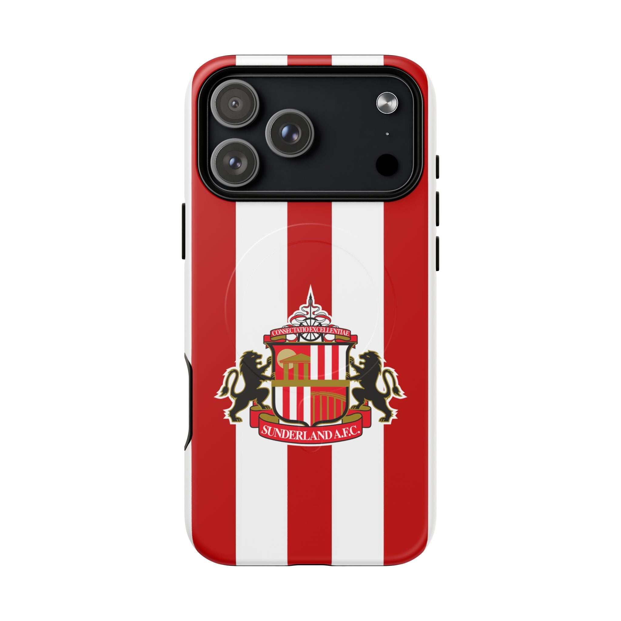 Sunderland FC MagSafe iPhone case with red and white club colors and protective dual-layer design