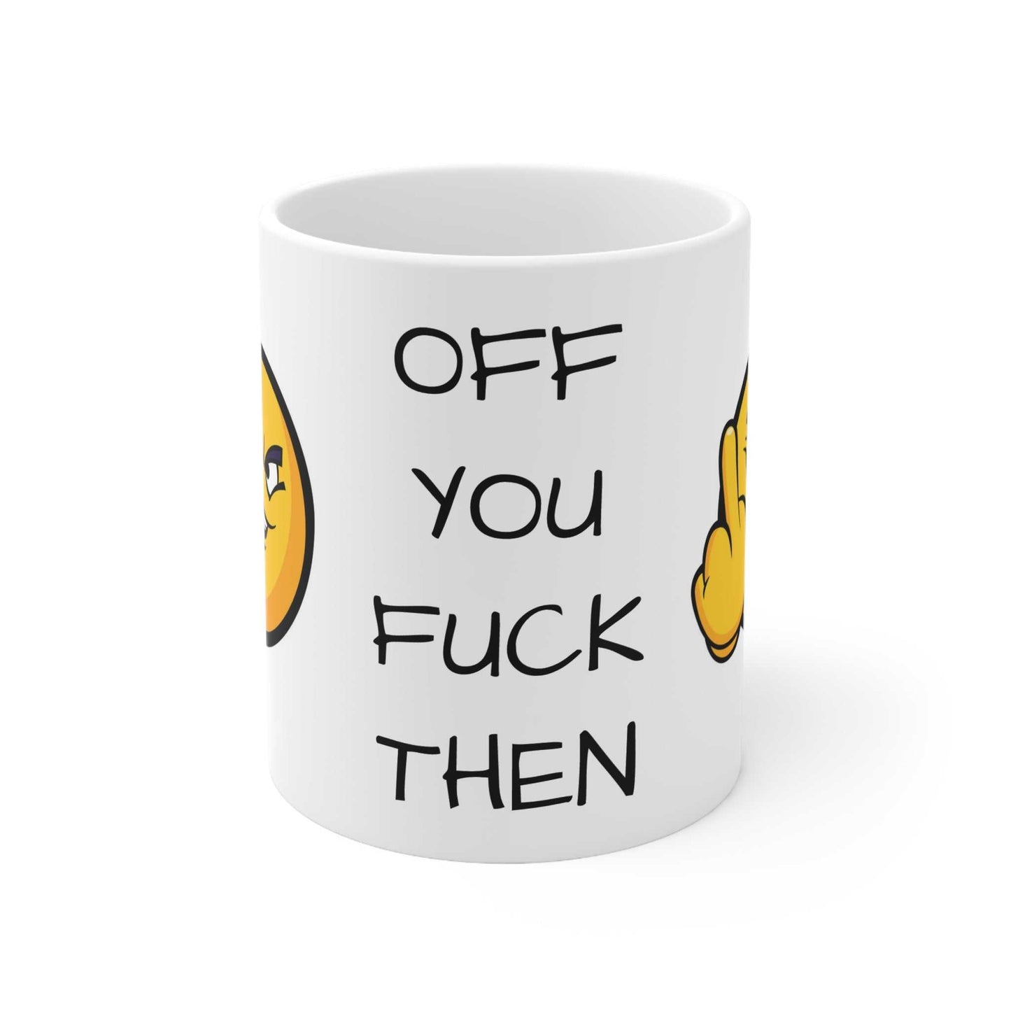 Cheeky rude off you fook  ceramic mug created by Littlebitz